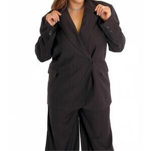 NEW NORR kandria shaped blazer in brown